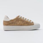 Lucy Gold Vegan Leather Lace Trainer