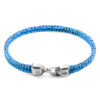 Blue Noir Cromer Silver and Rope Bracelet