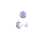BLOSSOM bud earrings with powder blue Chalcedony