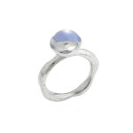 BLOSSOM Bud Ring with Blue Chalcedony