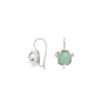 BLOSSOM hook earrings with green aventurine