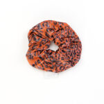 Silk Scrunchy “Red Leopard” Print