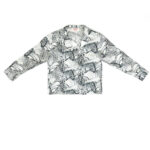 Baby Printed Silk Pajamas Shirt “White Zebra” Print