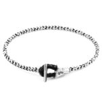 White Noir Cullen Silver and Rope Bracelet