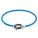Blue Noir Cullen Silver and Rope Bracelet