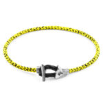 Yellow Noir Cullen Silver and Rope Bracelet
