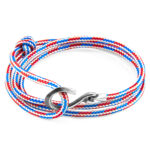 Project-RWB Red White and Blue Heysham Silver and Rope Bracelet