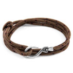 Brown Heysham Silver and Rope Bracelet