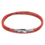 Red Noir Liverpool Silver and Rope Bracelet