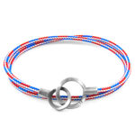 Project-RWB Red White and Blue Montrose Silver and Rope Bracelet