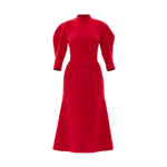 Red Fitted Dress With Belt