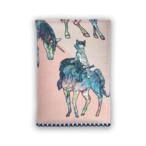 Salvaged fabrics Passport Holder- Unicorn - Kapdaa-The-Offcut