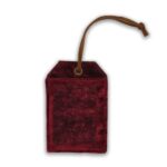 Salavaged fabric luggage tag- Red