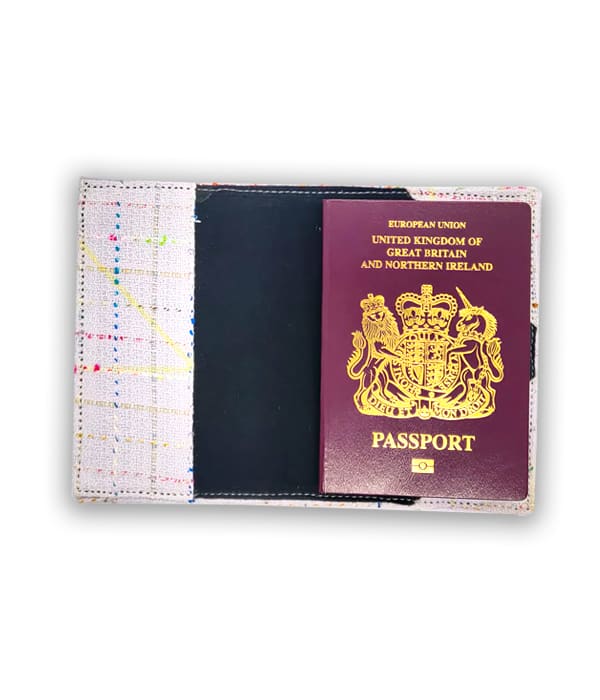 Linton Tweeds Passport Holder- Pastel pink - Kapdaa-The-Offcut