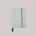 Floral Journal – Baby Blue And Sage Floral Calico On Pastel Yellow