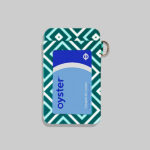 Card Wallet – Ivory – Pine Green Diamond Pattern