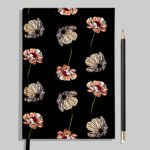 Classic Journal – Floral Pattern on Black