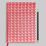 Classic Journal – Pink Floral Motifs on Beige Gold