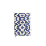 Sustainable A5 Classic Journal – Blue Geometric Glitch Pattern on Ivory Base