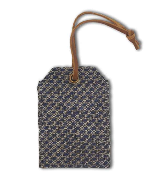 sustainable linton tweed luggage tag