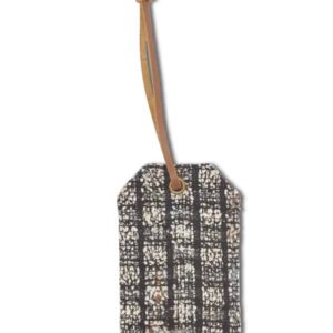 sustainable linton tweed luggage tag