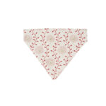 Pet Bandana – Deep Red Florals On Off White