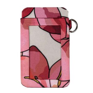 Card Wallet Pink Floral on White