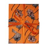 Phoebe Grace Sustainable Christmas Cards – Floral Print on Orange