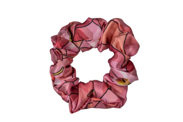 Women Scrunchy White And Pink Floral