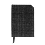 Sustainable A6 Notebook – Grey Tartan Print On Wool
