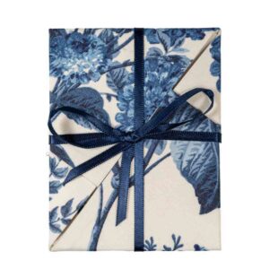 Sustainable Christmas Cards Blue and White Floral Print
