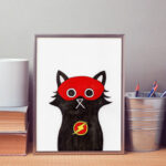 Flash Cat Fine Art Print (UNFRAMED)
