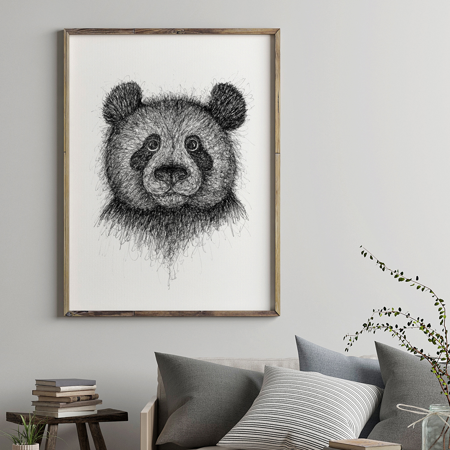 scribble panda frame