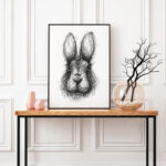 Scribble Rabbit Fine Art Print (UNFRAMED)