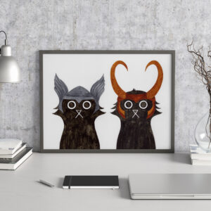 Asgard Duo Cat Fine Art Print