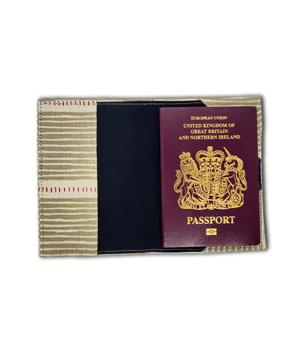 Vanessa Arbuthnott Passport Holder- Green stripes - Kapdaa-The-Offcut