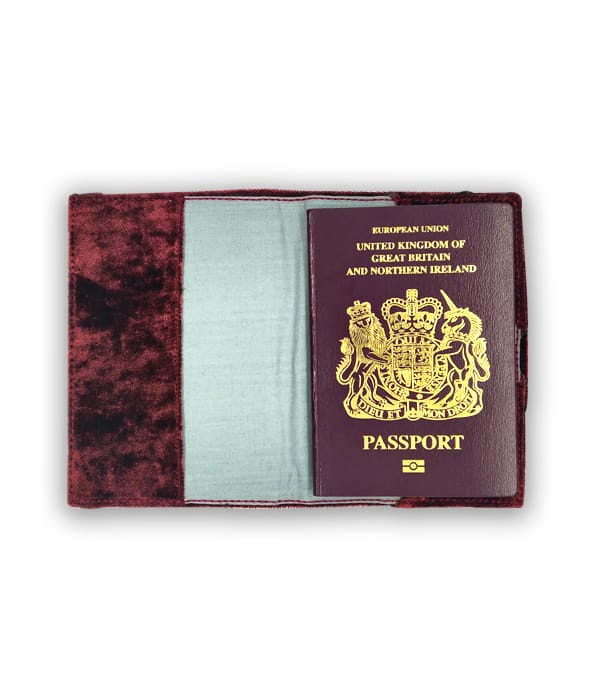 Sustainable Passport Holder- Red velvet - Kapdaa-The-Offcut
