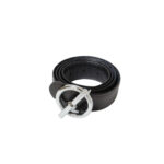 Sustainable Reversible Leather Belt – Brown And Dark Grey-Black With Silver Buckle