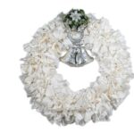 Sustainable Fabric Wreath – White Snow