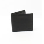 Sustainable Men’s Leather Wallet – Black, Blue Pocket with Blue Lining