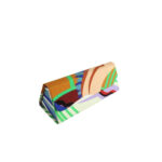 Sustainable Foldable Glasses Case – Black, Pink, Purple, Green and Orange – Foliage Print