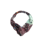 Sustainable Headband – Wine Color With Multi Color Floral Print