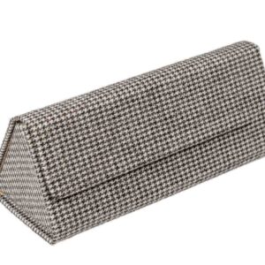 Sustainable Sunglass Case Woven Black And White
