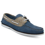 Men’s Boat Shoes Seajure Vicentina Camel and Blue Nubuck Leather