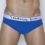 Walking Jack – Core Briefs – Blue Athletic Underwear with White Waistband