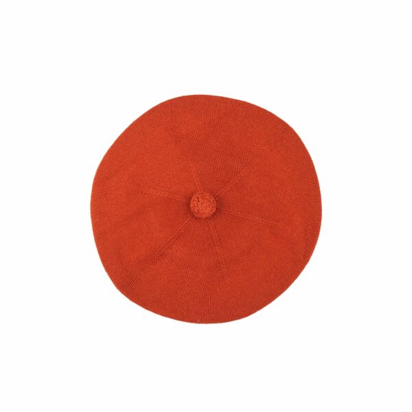orange cashmere silk beret
