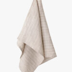 Linen tea towel / White stripes