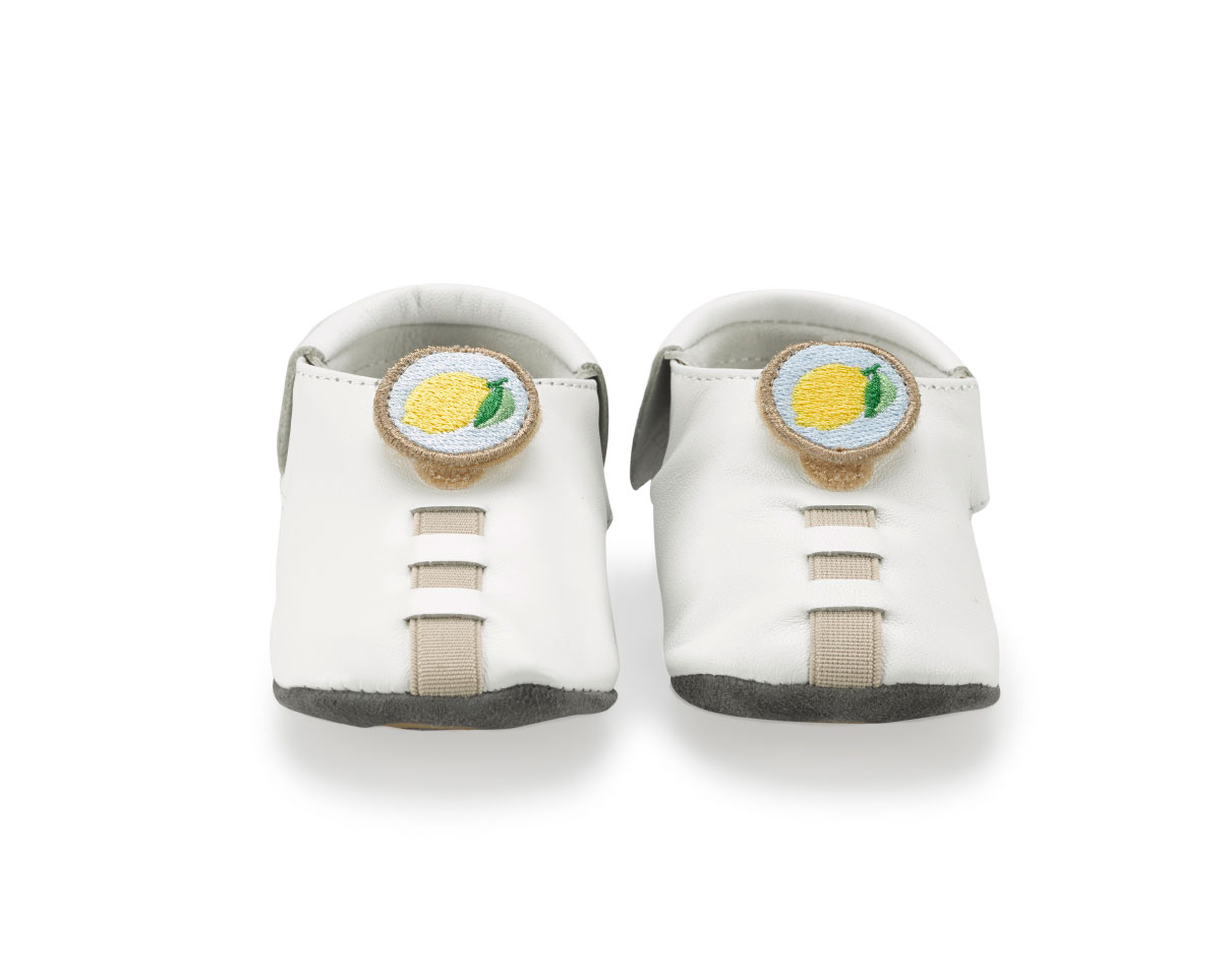 SHU-045 – White Leather Shoe with Lemon