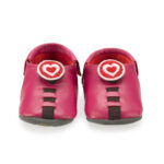 SHU-017 – Pink Leather Shoe with Red Heart