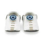 SHU-011 – White Leather Shoe with Blue Heart